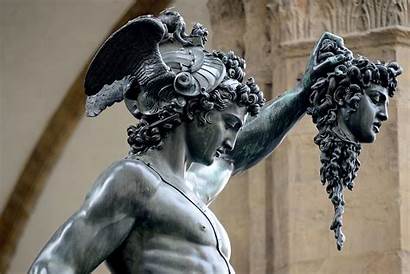 Medusa Statue Sculpture Snake Face Mythology Italy
