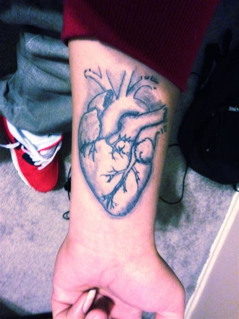 Human Heart Tattoo On The Wrist
