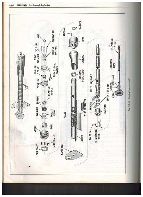 Need 1968 Oldsmobile A Body Non Tilt Floorshift Steering Column Diagram