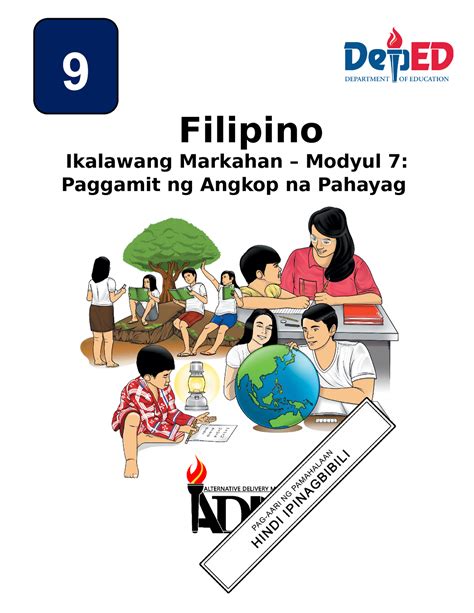 Modyul 7 Q2 Fil Filipino Ikalawang Markahan Modyul 7 Paggamit Ng