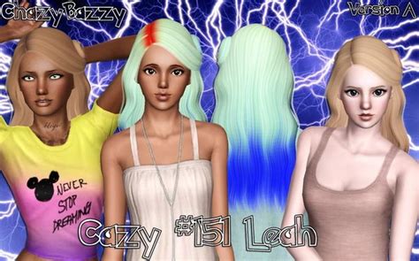 Cazy 151 Leah Hairstyle Retextured By Chazy Bazzy Sims 3 Hairs Sims