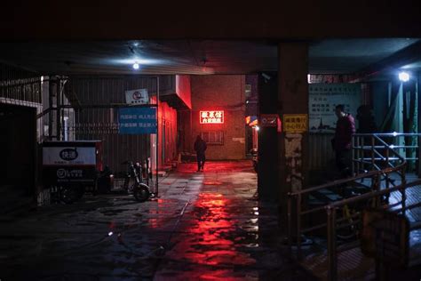 Hd Wallpaper Person Walking Toward Neon Signage Dark Alleyway Night