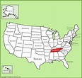 Where Is Tennessee Located On The Map | Tourist Map Of English
