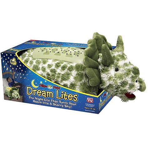 As Seen On Tv Pillow Pet Dream Lites Green Triceratops