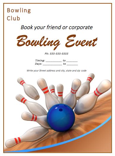 Bowling Match Flyer Template Here Is Preview Of A Free Sample By