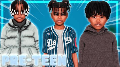 🤍 Sims 4 Cas Urban Pre Teen Lookbook 6ef