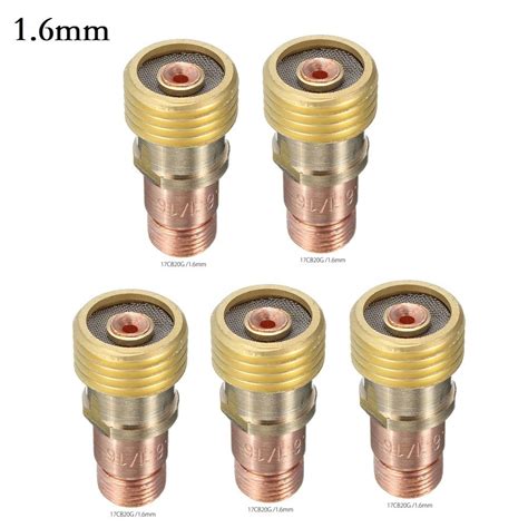 Pcs Brass Collets Body Stubby Gas Lens Connector With Mesh For Tig Wp