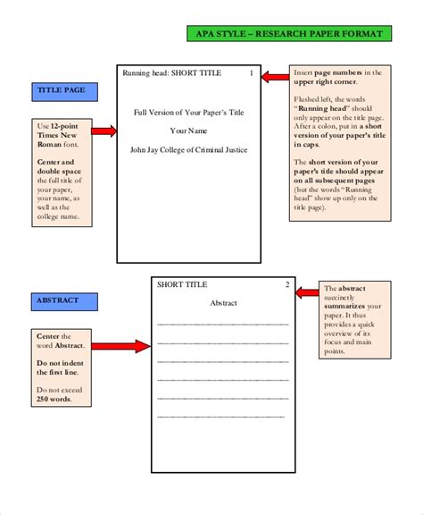 Free 5 Sample Research Paper Templates In Pdf