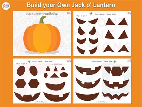 Build Your Own Jack O Lantern Shapes Cute Pumpkin Printable Activities