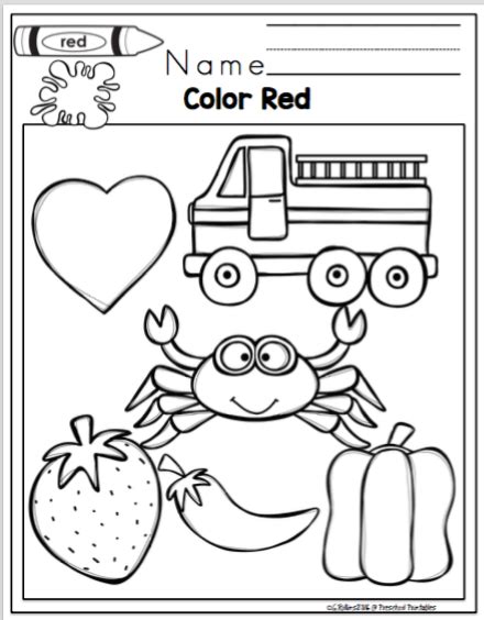Learning Colors Preschool Printables