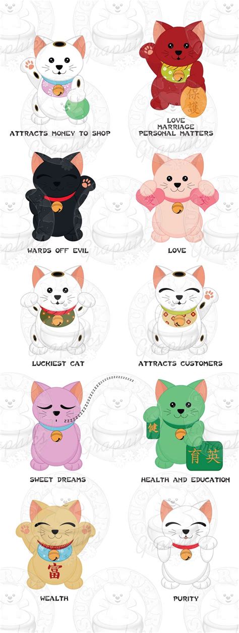 Lucky Cat Colour Meanings
