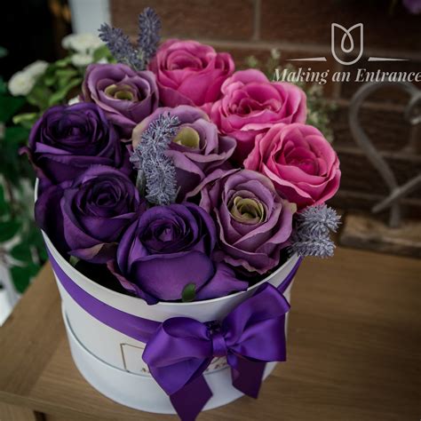 Order online today at flowerbe uk. Extra Large Bloom Box of Mixed Roses & Lavender ...