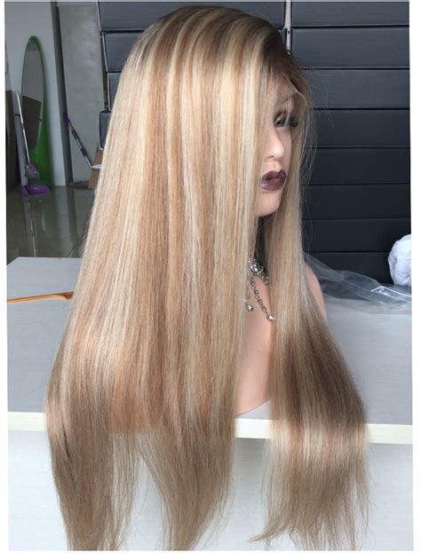 Straight Blond Full Lace Wig Color 4/27/613