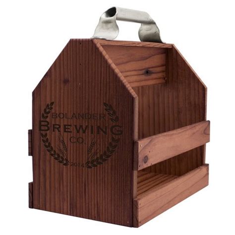 Personalized Six Pack Wooden Beer Caddy