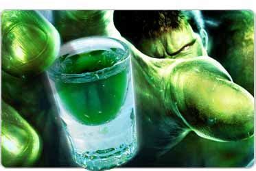 Incredible Hulk 1 2 Oz Hennessy Cognac 1 2 Oz Hpnotiq Liqueur