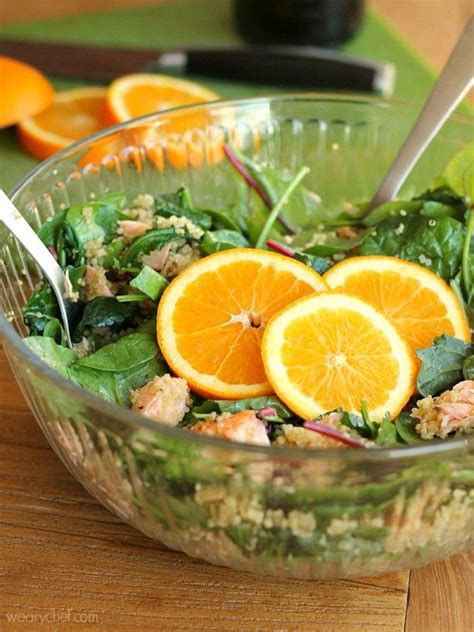Kale And Quinoa Salad With Salmon Or Chicken With