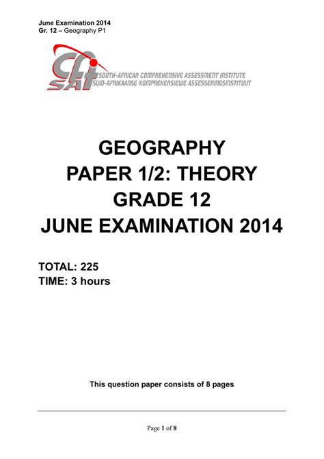 Geography Grade 12 Annexure Nsc Exams Past Papers And Memos November