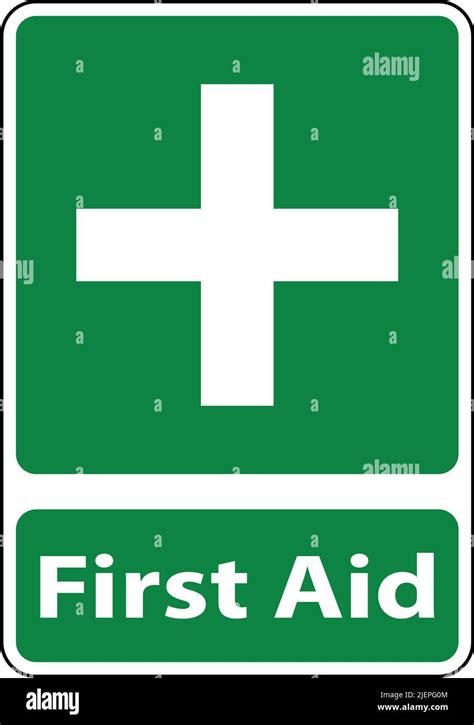 First Aid Station Sign On White Background Stock Vector Image And Art Alamy
