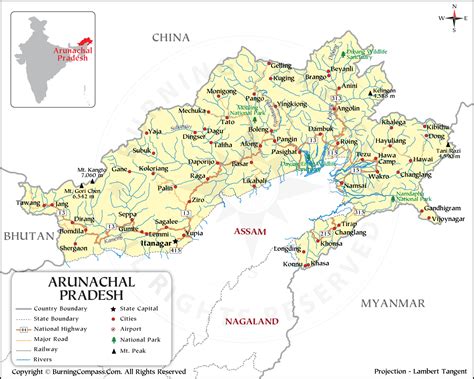 Arunachal Pradesh Map HD