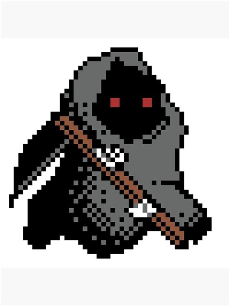 Grim Reaper Pixel Art Art Print For Sale By Mr4eva Redbubble