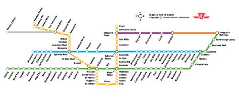 Large Detailed Subway Map Of Toronto City Toronto Large Detailed