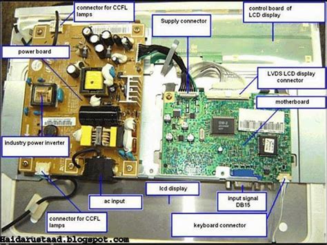 Lcd Monitor Internal Board Components Explanation Electrical And
