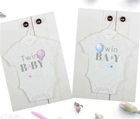 Twin Baby T Set Baby Twins Bodysuits Twin Baby Shower Twins Baby