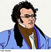 Portrait of Franz Schubert Stock Images