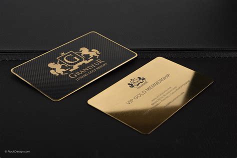 Luxury Gold Metal Business Card Grandeur Rockdesign Luxury Business