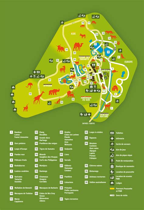 Plan Du Parc Parc Zoo Du Reynou
