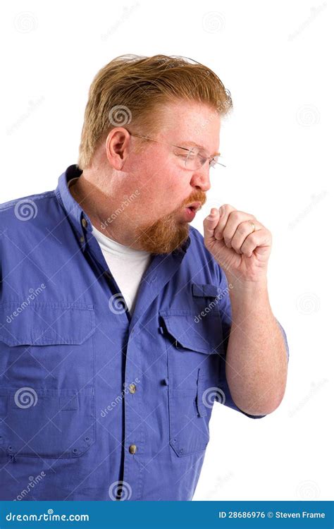 Man Coughing Stock Photo Image Of Coughed Expectorant 28686976