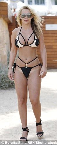 Towie S Kate Wright Shows Off Her Superslim Waist During Majorcan