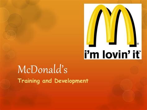 Mcdonalds Training And Development