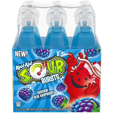 Kool Aid Sour Bursts Shockin Blue Raspberry Soft Drinks 405 Fl Oz