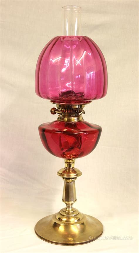 Antiques Atlas Antique Victorian Cranberry Oil Lamp