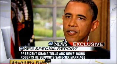 Be Yourself Obama Says Same Sex Marriage Should Be Legal