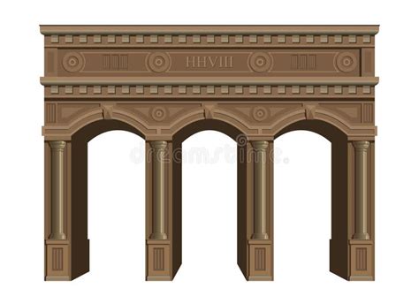 Arch In Ancient Egyptian Style Stock Vector Illustration Of Niche