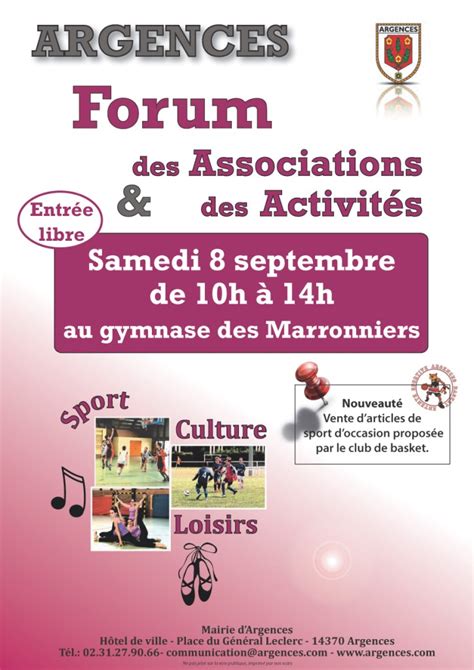 Carrefour Des Associations Et Des Activit S Mairie D Argences Argences Mairie Calvados