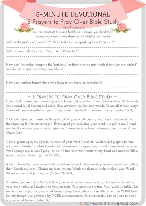 5 Prayers To Pray Over Your Bible Study Sarah E Frazer
