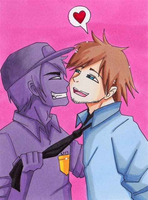 Purple Guy X Phone Guy Purple Guy Anime Fnaf Vincent Fnaf