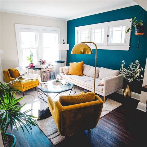 Matrix Yarrow Gold Chair In 2020 Accent Walls In Living Room Teal