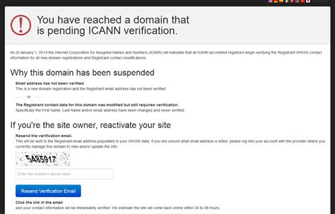 Icann Verification Of Domain Name Registrant Information Support