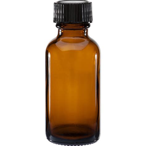 30ml1oz Amber Glass Boston Essential Oil Bottle Round Liquid Medicine