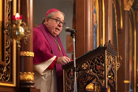 Bishop Olson Prays Blesses Offers Solace To St Sophia Ukrainian