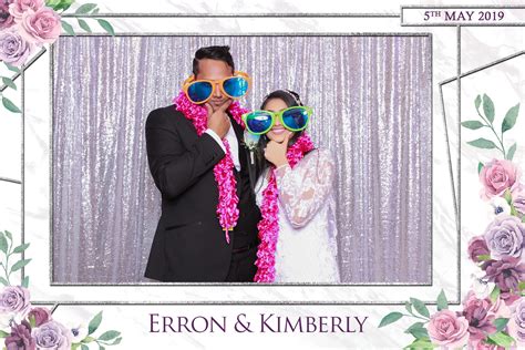 Wedding Photo Booth Template Purple Silver Floral Photo Booth
