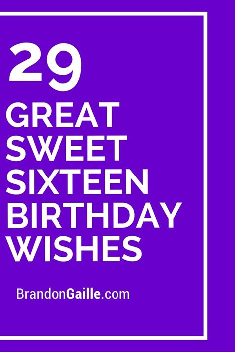 101 Great Sweet Sixteen Birthday Wishes Birthday Quotes For Her