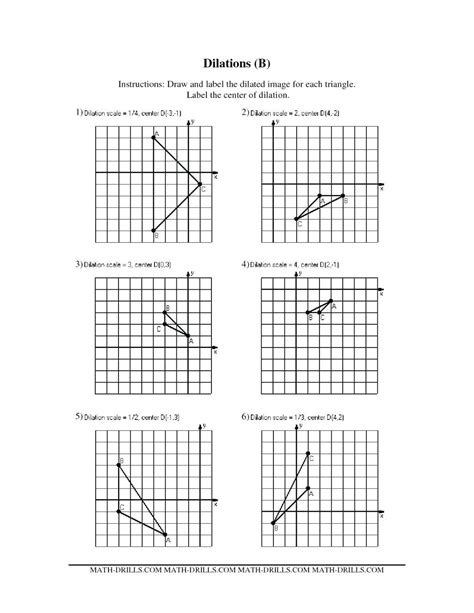 Rotation Translation And Reflection Worksheets