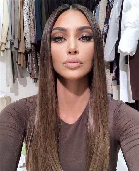 Kim Kardashian 2022 Dark Hair