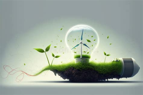 Powering The Future Concept Green Energy Generative Ai Stock