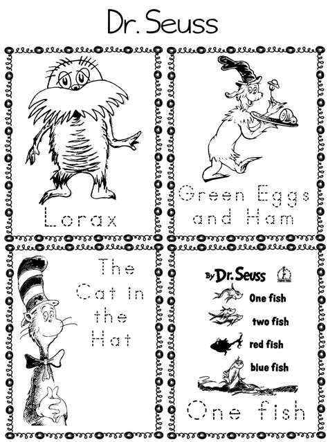 Dr Seuss Printable Worksheets Free Printable Templates